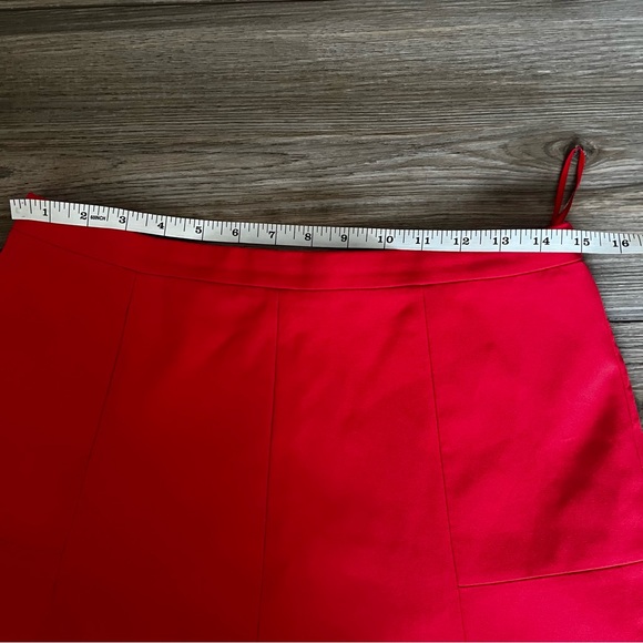 J. Crew Orange-Red Structured A-Line Mini Skirt Women’s 6 - Picture 9 of 10